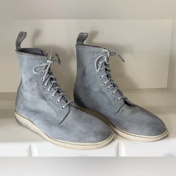 Dr. Martens Whiton Boots Mens Size 11 Gray Suede Ankle Combat Lace Up Casual Dr Martens Whiton Combat Boots Women main image 2